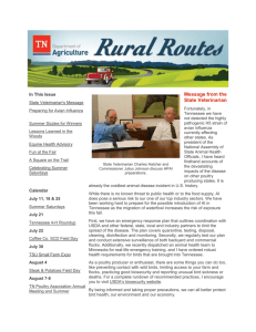 Tennessee Department of Agriculture Newsletter