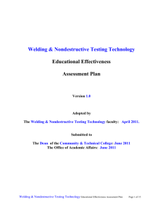 Assessment Plan for: - University of Alaska Anchorage