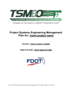 Project Systems Engineering Management Plan Template