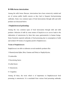 Sources of the causative organism