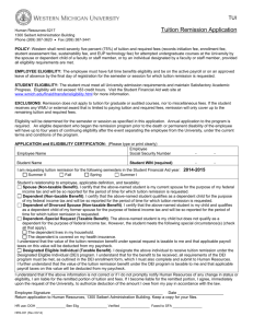 Tuition Remission Application