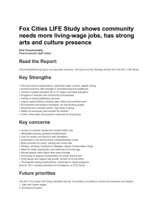 Fox Cities LIFE Study shows community needs more living