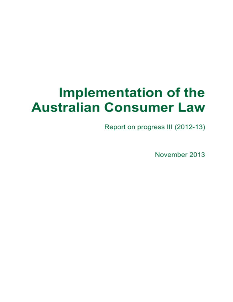 implementation-of-the-australian-consumer-law