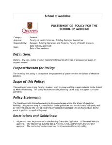Poster / Notice Policy - Faculty of Health Sciences