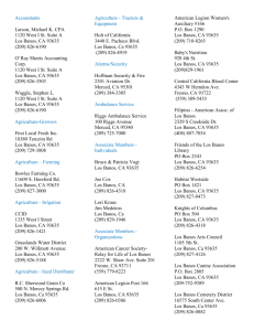 List of Los Banos Chamber of Commerce Members