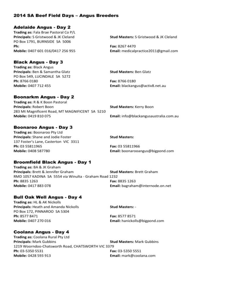 2014 SA BeefBreeds MERGED - South Australian Beef Cattle