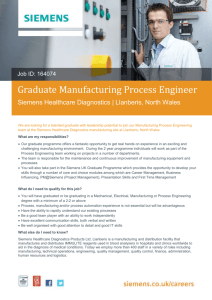 Graduate Manufacturing Process Engineer