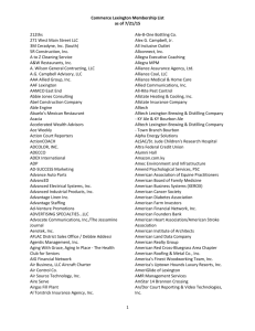 Commerce Lexington Membership List as of 7/21/15 212ths 271