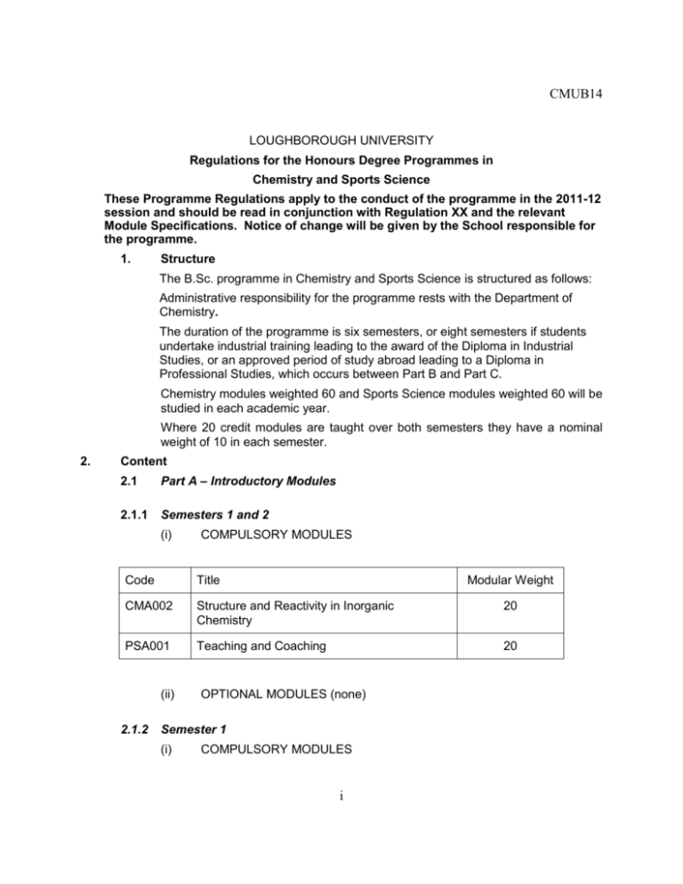 Chemistry and Sports Science