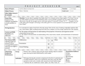 Project Outline - Physics Project 1, Spring 2014