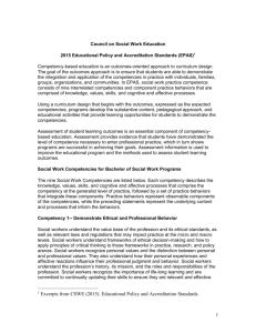 Council on Social Work Education 2015 Educational Policy and
