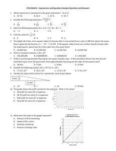 Math 8 Expressions & Equations Review (with Answers)