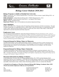 A Partial List of Employers Who Have Reported Hiring BSU Biology