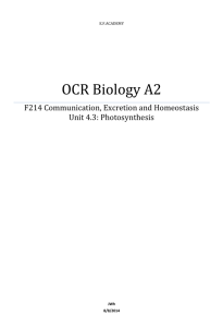 F214 4-3 Photosynthesis