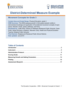 Example Common Measure: Development Report Movement