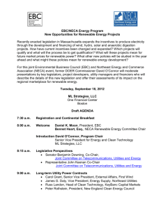 Draft Agenda - Environmental Business Council of New England, Inc.