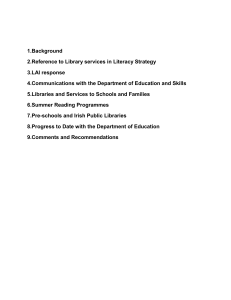 Literacy Task Force Report to the LAI Executive Board June 2012