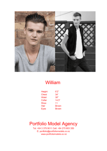 William - Print Card - Portfolio Model Agency