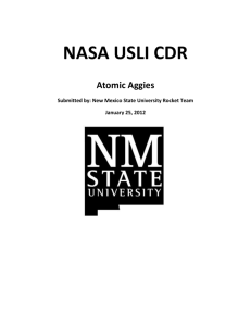 CDR Report - Atomic Aggies - New Mexico State University