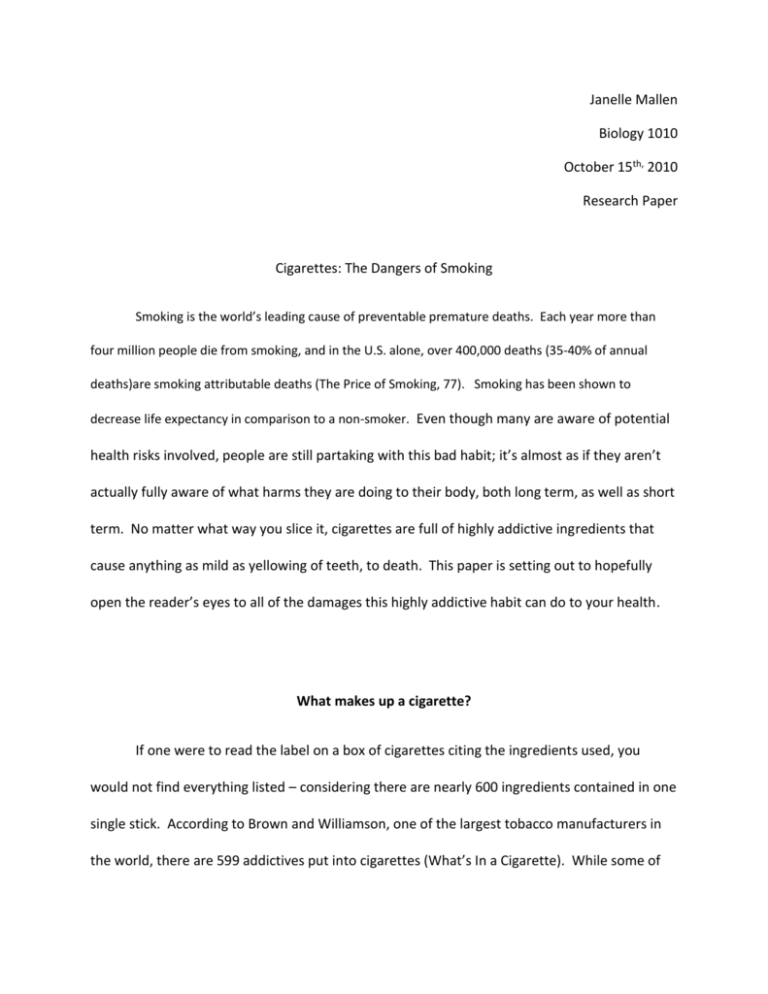 research paper about smoking bans