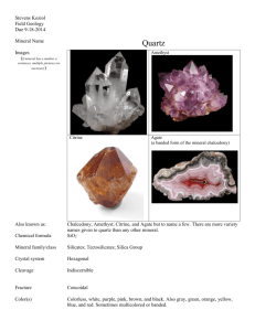 Mineral Research – Quartz Example