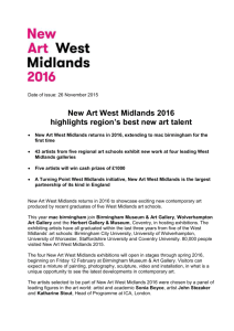 New Art West Midlands 2016 press release