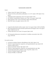 Syntesekemiske metoder 2012 Hold 4: 1