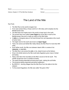 Name: Date: History: Chapter 3 à The Nile River Handout Period