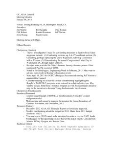 OC_AIAA Council Meeting Minutes January 08, 2013 Venue