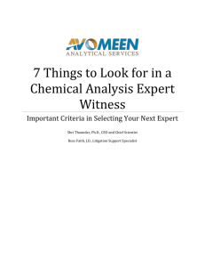 7 Things to Look for in a Chemical Analysis Expert