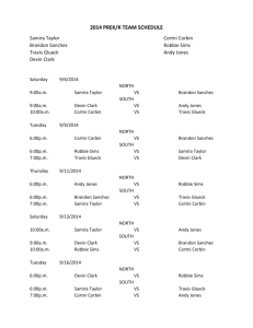2014 prek/k team schedule