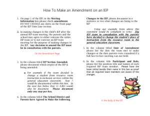 Steps for Amending IEP`s