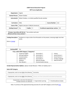 ENGL 212 GEP Course Application Form