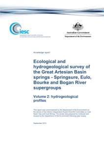 Ecological and hydrogeological survey of the Great Artesian Basin