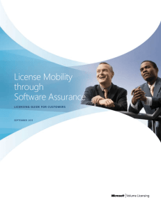 License Mobility through Software Assurance