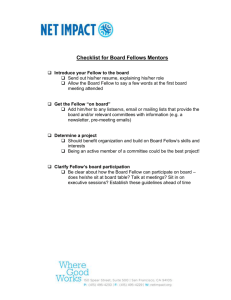 Checklist for Board Fellows Mentors