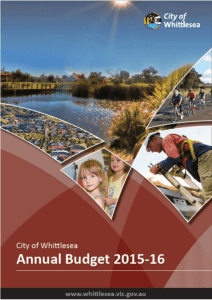 2015/16 Budget - City of Whittlesea
