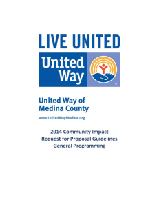 General Programming RFP - United Way of Medina County