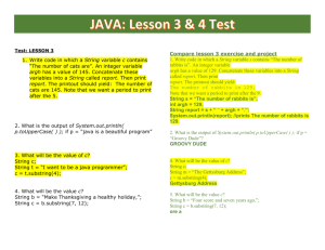 java lesson 3 & 4 / compare
