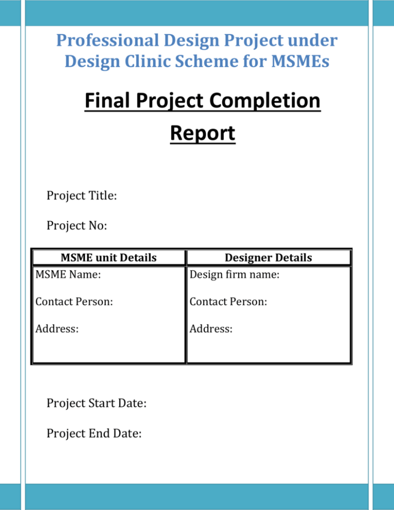 how to write project end report