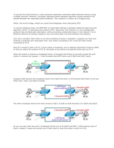 To provide for fault tolerance, many networks implement redundant