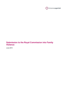 Submission to the Royal Commission into Family