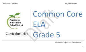 Curriculum Map - Sacramento City Unified School District