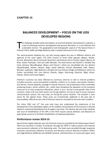 Balanced development – Focus on the less developed regions