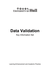 Data validation Checklist