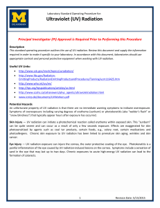 Ultraviolet (UV) Radiation - University of Michigan