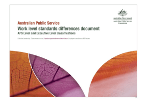 APS Work Level Standards – Differences Document