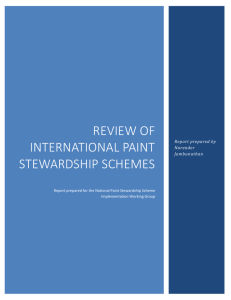 Review of international paint stewardship schemes