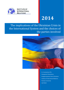 The implications of the Ukrainian Crisis in the International System