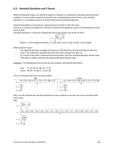 6.3 – Standard Deviation and Z